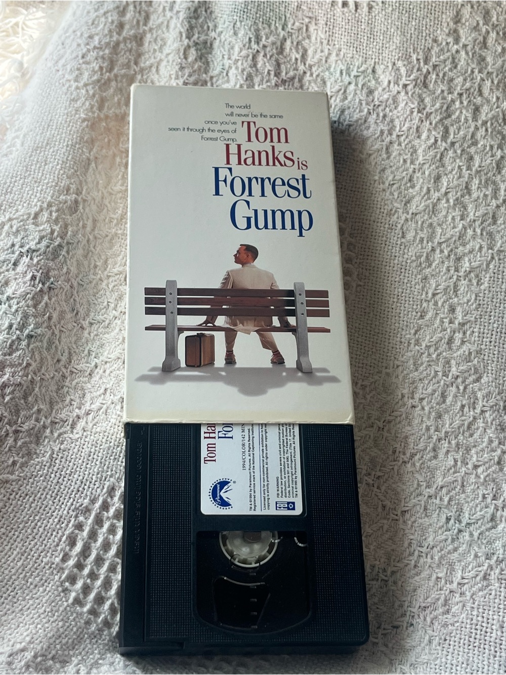 Forrest Gump Classic VHS Tape - White & Black